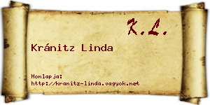 Kránitz Linda névjegykártya
