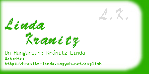 linda kranitz business card